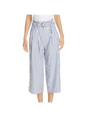 Ted Baker Blue and White Striped Cropped Pants
Size 2
